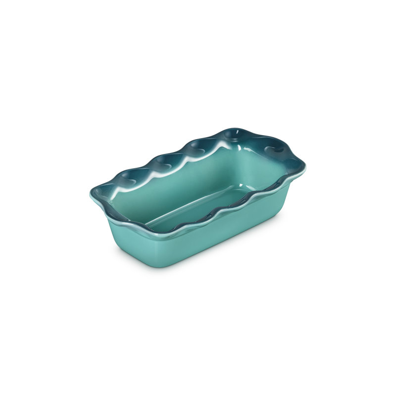 Le Creuset Stoneware Heritage Fluted Loaf Pan, 9 In. - Blue Riviera