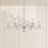 Modique 6 Light 32in x 15.5in Chandelier in Antique Silver with Clear Heritage Handcut Crystals