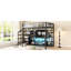 Lit mezzanine avec meuble télé et garde-robe efficace-1969030402