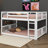 Roomy Full Over Full Bunk Bed With Robust Ladder-1814989149