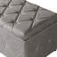 Rangement rectangulaire en lin beige avec 2 repose-pieds rembourrés en éponge résilient confortable et doux idéal pour la chambre à coucher salon balcon moderne