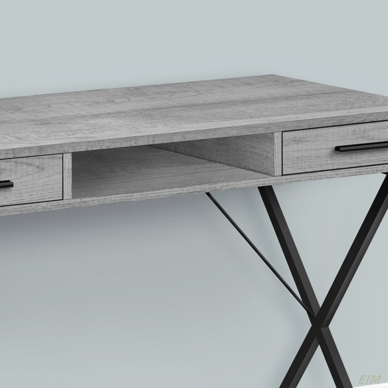 Bureau d'ordinateur, bureau personnel, ordinateur portable, installation à gauche, à droite, tiroirs de rangement, L 42 po, travail, contemporain, moderne