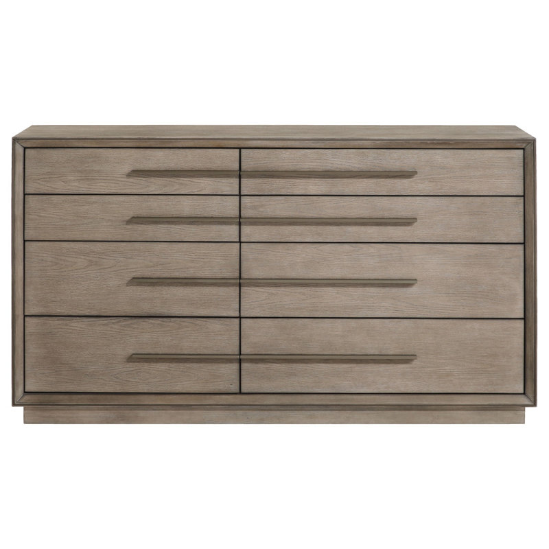 Commode 8 tiroirs Prescott, Taupe