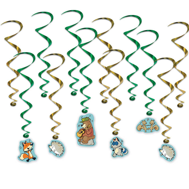 Tourbillons Woodland Friends - 15 po - 28,5 po - paquet de 6