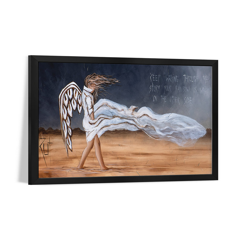 «Keep Walk Through The Storm», affiche encadrée par Ruth's Angels, H 16 po x l 24 po