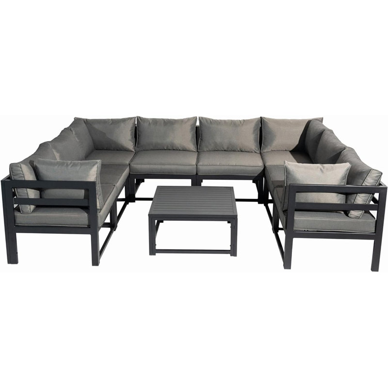 Lasher - Person Patio Conversation Set with Cushions, 8