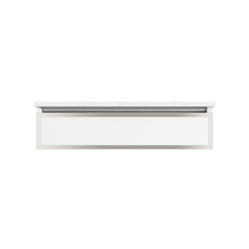 Profiles Framed 36" Single Bathroom Vanity Base Only, No, Full Drawer, Beach/Polished Nickel