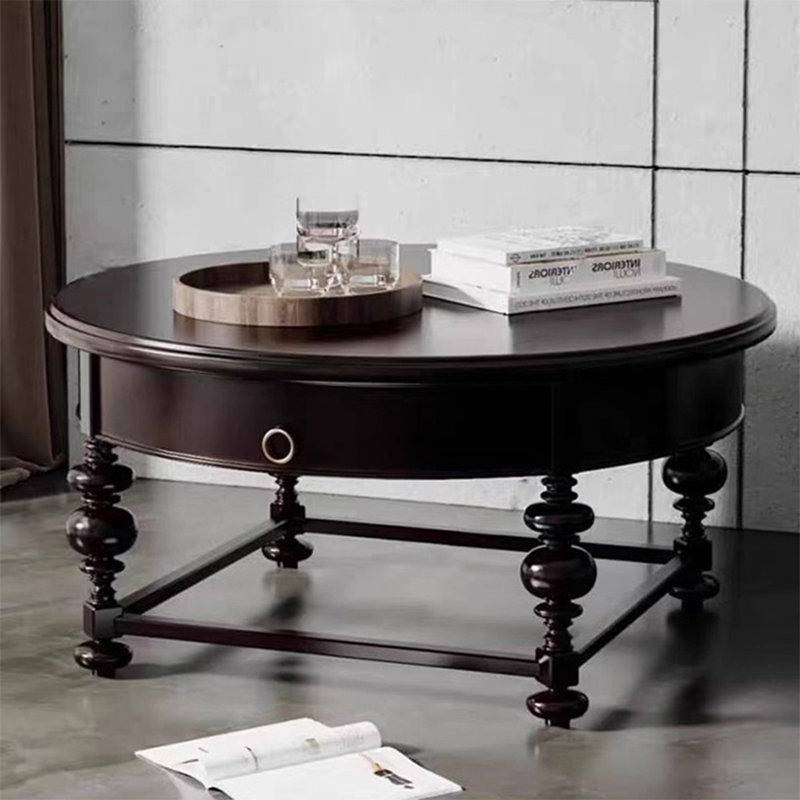 Table basse confortable de style américain, H 19,69 po x L 43,31 po x l 43,31 po