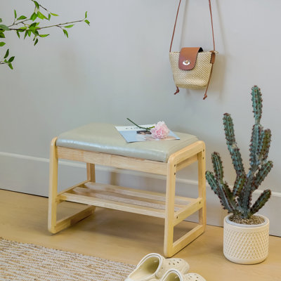 Banc de rangement en similicuir