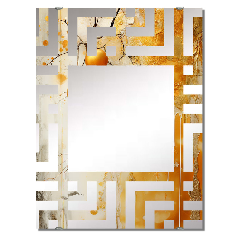 Willse - Miroir mural à collage abstrait MIR131705, 40 po x 30 po