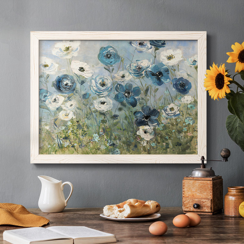 Champ de feux d'artifice - reproduction de cadre flottant sur toile, Blanc, H 26 po x l 38 po x P 1,5 po