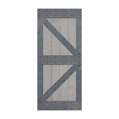 Paneled Wood Painted Barn Door - Assembly Required - Track Not Included