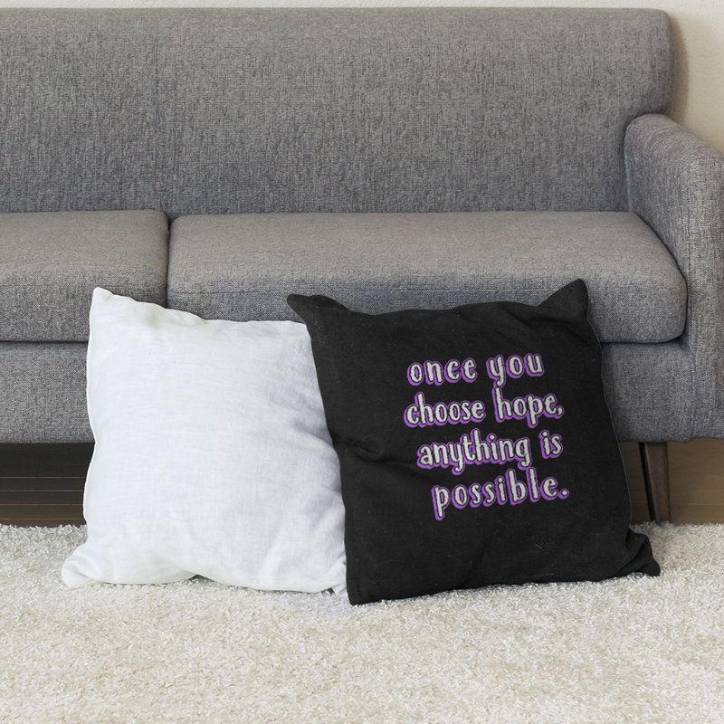 Coussin de sol choisissez Hope, Mauve, 40 po x 40 po