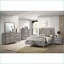 Table de chevet 2 tiroirs gris