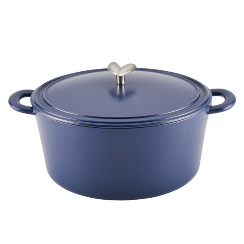 Home Collection 6 qt. Oval Cast Iron Dutch Oven in Brown Sugar with Lid Home Collection 6 qt. Oval Cast Iron Dutch Oven in Brown Sugar with Lid