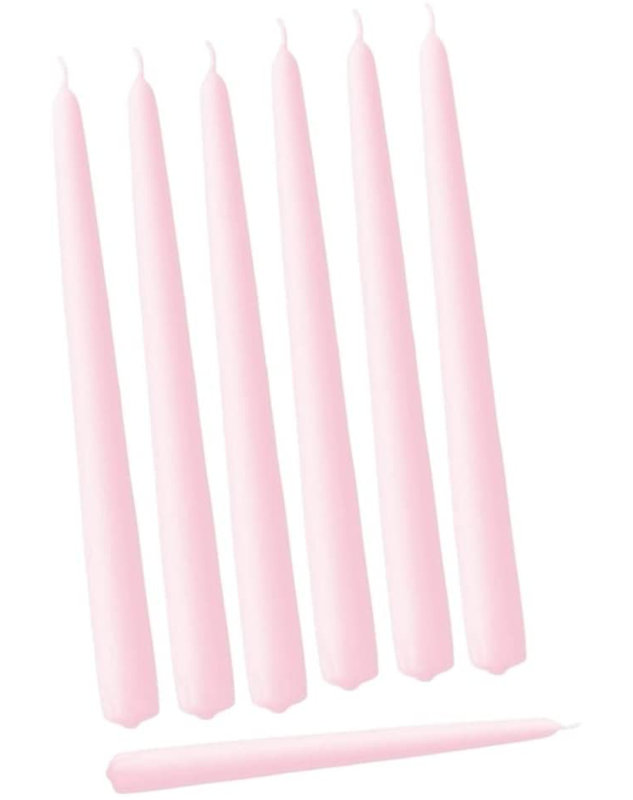 Unscented Taper Candle, 10" H x 0.875" W x 0.875" D, Pink