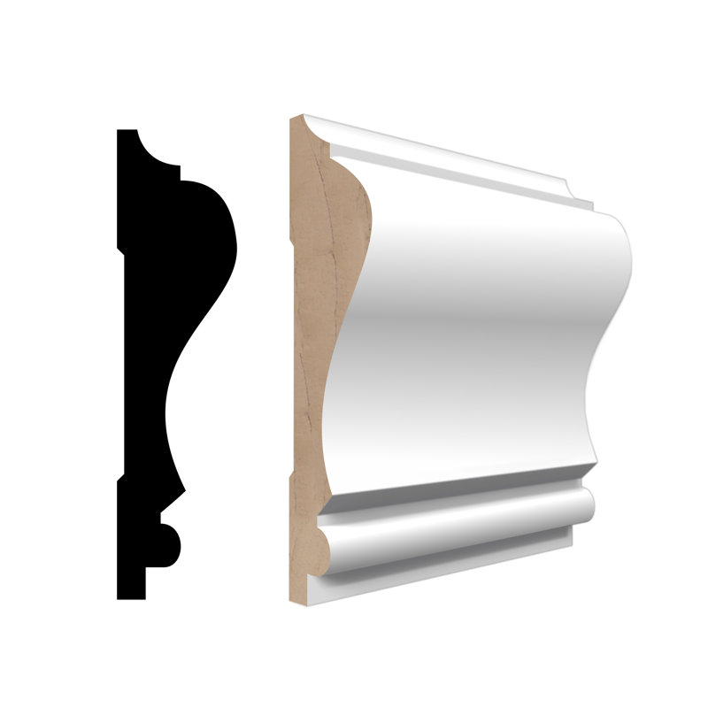 RMM M390 11/16 in.D x 2 5/8 in.W x 96in.L Primed Finger-Joined Pine Panel Rail Moulding 1-pcs 8 Ft Total