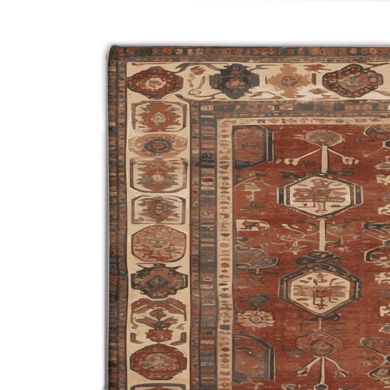 Tapis turc intérieur et extérieur brun, Rectangulaire 2 pi x 3 pi