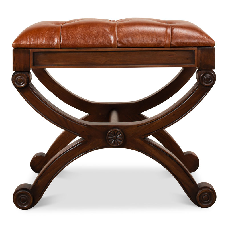 Empire Leather Accent Stool