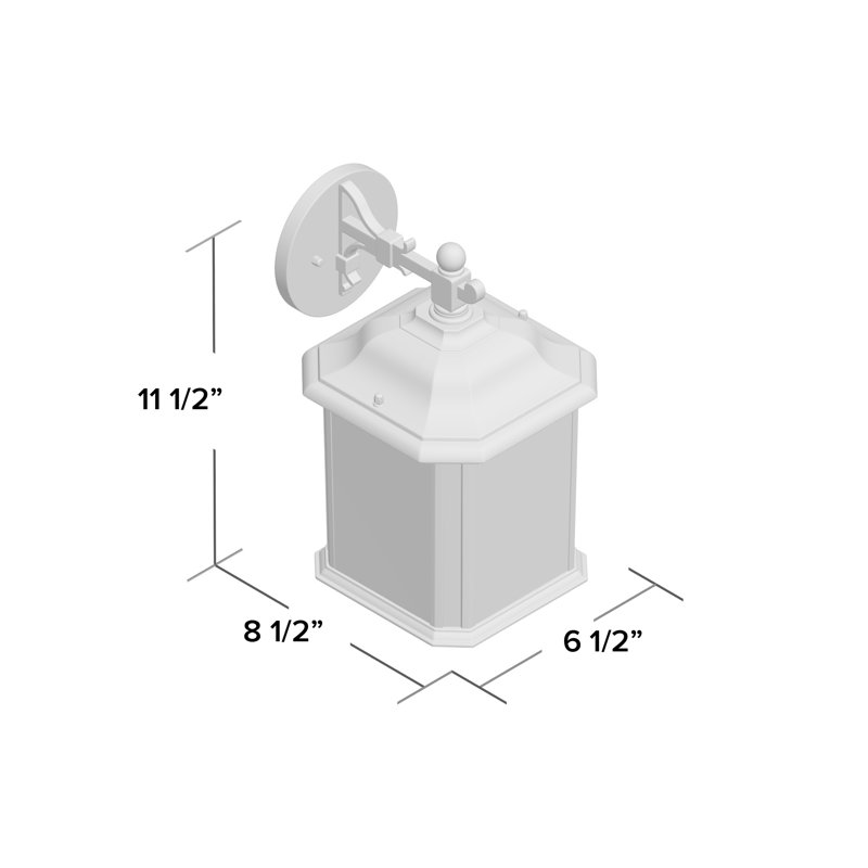 Kent One Light Outdoor Wall Lantern from Generation Lighting , No, 11.5" H x 6.5" W x 8.5" D, Oxford Bronze