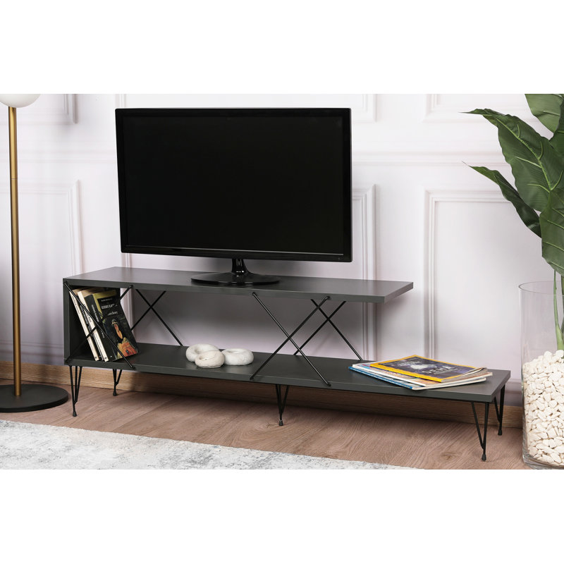 Doylestown Unfinished TV Stand for TVs up to 49", Anthracite