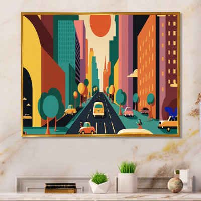 " Futuristic Cityscape With Cars II "