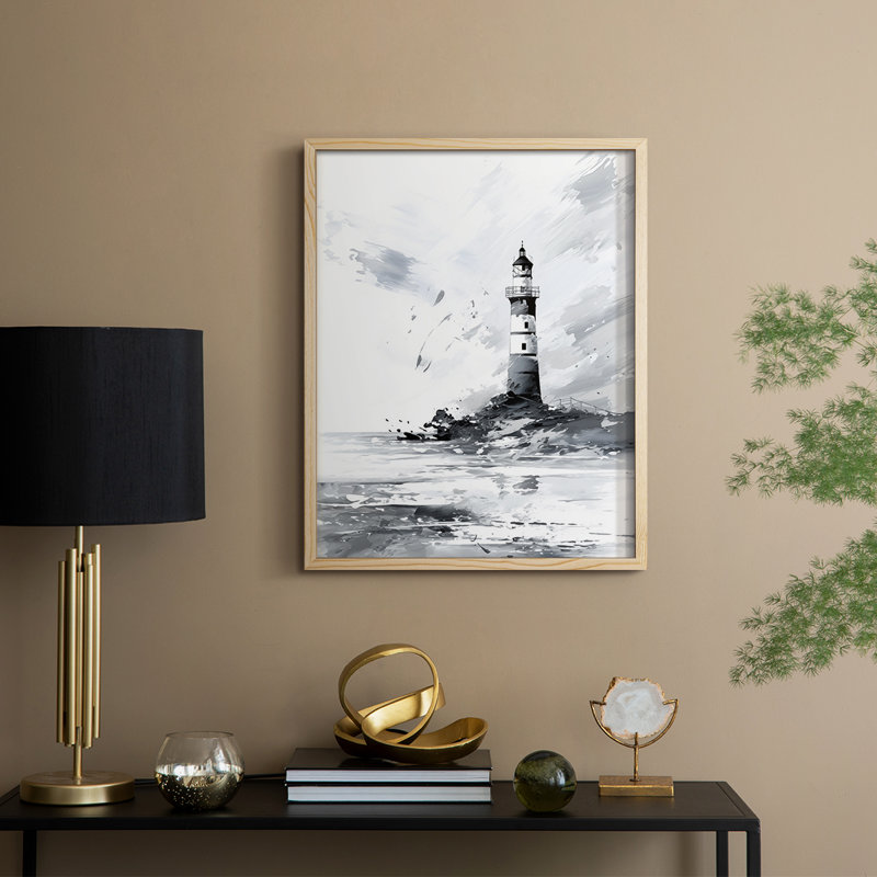 NAUTICAL Series Dxxxvi, reproduction encadrée - bois massif, Naturel, H 15 po x l 12 po