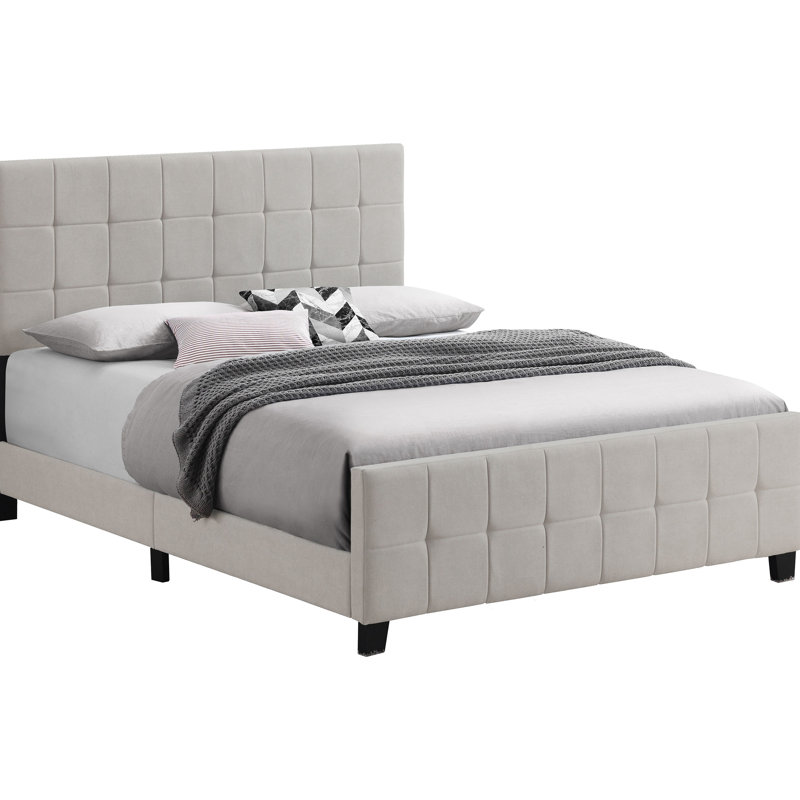 Lit tapissier beige Eastern King