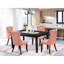 Ensemble de salle à manger 7 pièces comprenant une table de salle à manger rectangulaire et 6 chaises Parson rembourrées en polyester-130188972-130188974-130188976