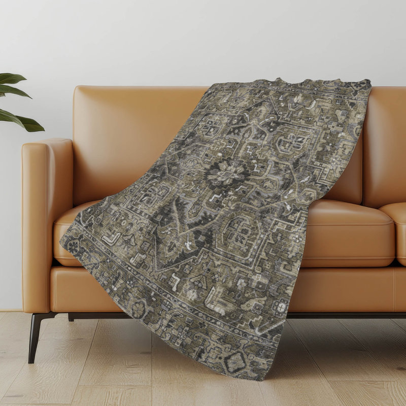 Jeté oriental en sherpa Addison, Taupe
