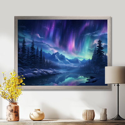 Northern Lights I - aurore boréale, art mural pour le salon