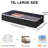 Under Bed Storage Containers, 4-Pack Large Underbed Storage Bags Organizer, Thick Fabric Storage Bins With Clear Window And Handles , Black