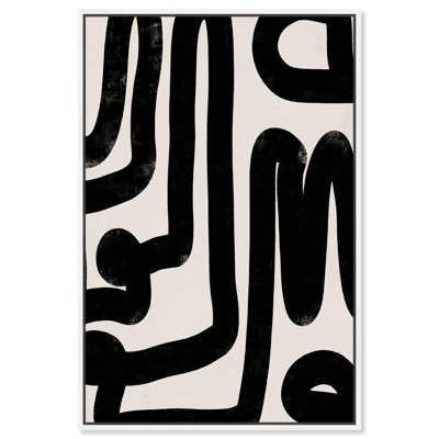 Modern Bold Brush Stroke Lines Print