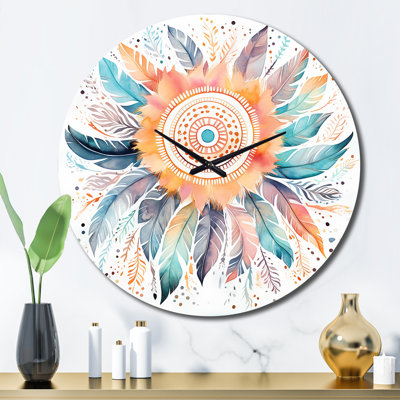Horloge murale pastel Boho Dreamcather