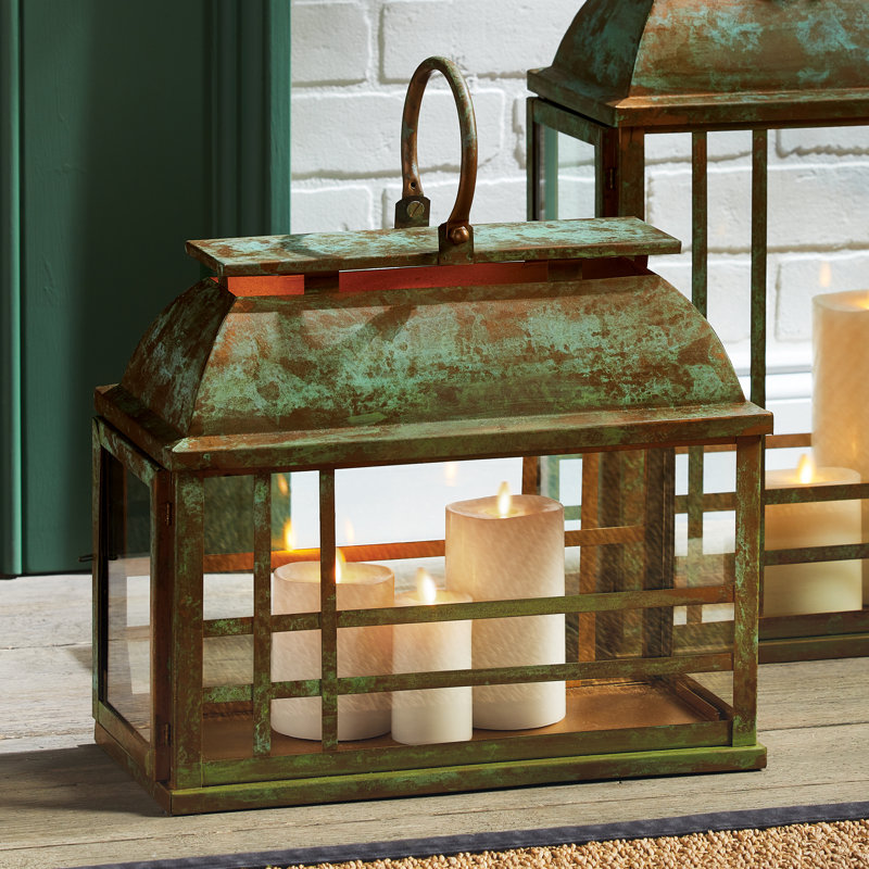 Solana Lantern, 13" H x 15" W x 6.5" D