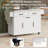 Multipurpose Rolling Kitchen Island - Tilt-Out Trash Can, Drop Leaf, Spice/Towel Racks, Drawers, Adjustable Shelves (51.06"X20.55"X35.04")，White-1337438799-1337438798