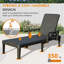 Ensemble de 2 chaises longues réglables en résine résistantes aux intempéries pour le jardin et la piscine