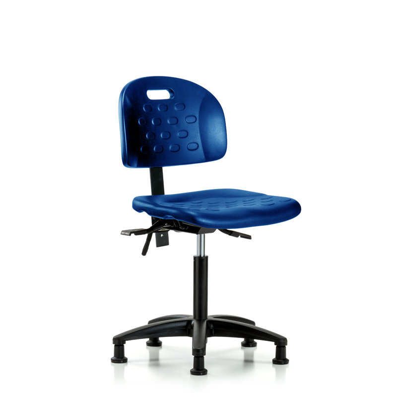 Chaise de travail ergonomique en polyuréthane, Sans accoudoirs, Patins
