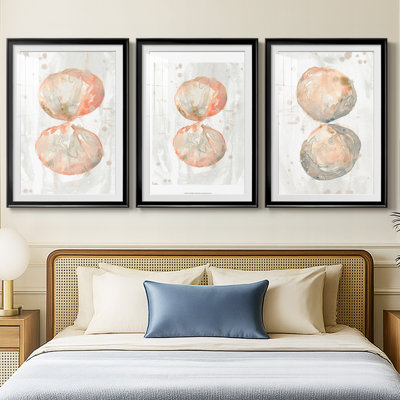 Muted Molusk I -Custom Framed Premium Print W Matt - 3 Pieces