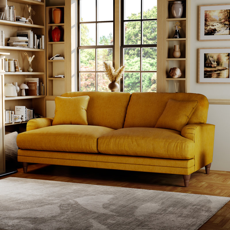 Adaku 3 Seater Sofa , Sunburst, Burnished Beech