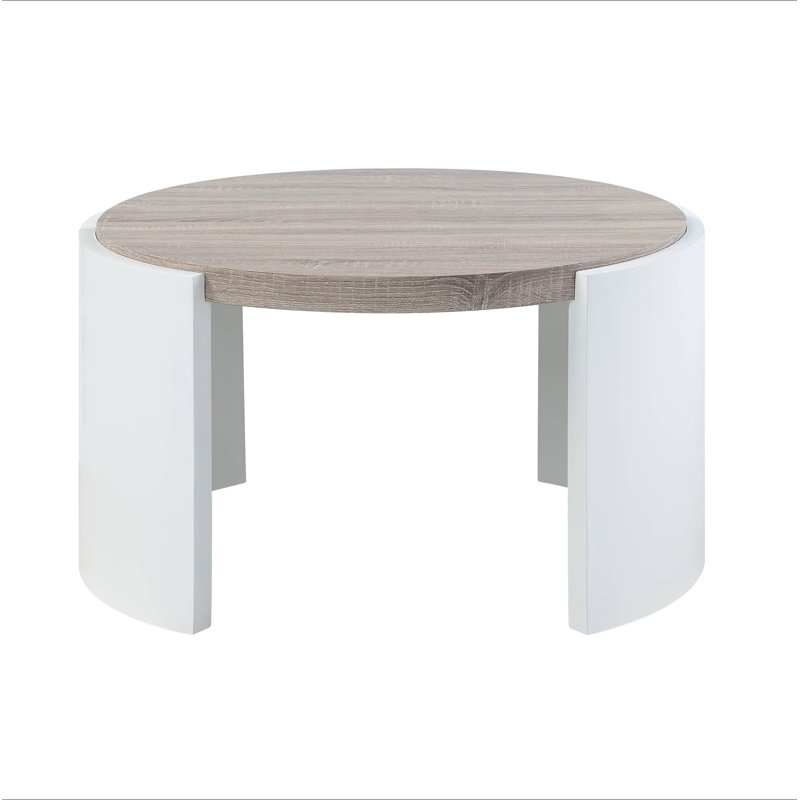Table basse en chêne et blanc Zoma