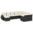 Vidaxl Garden Sofa Set Black, Cream White