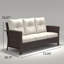 Outdoor Patio Wicker Extra Wide Armrest Sofa, All-weather High Back Couch With Soft Cushions-739594162-739594165