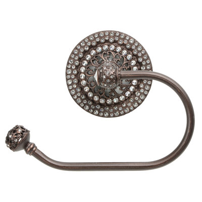 Juliane Grace II swing tissue reeded ring left with 225 Swarovski Clear Crystals in Platinum