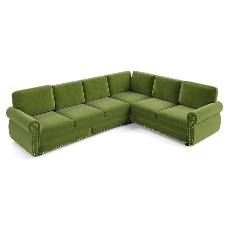 Canapé modulaire en L avec lit escamotable