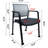  Mesh Back Stacking Chair with Upholstered Fabric and Lumber Support (With Wheels 2 Pack)-88170303