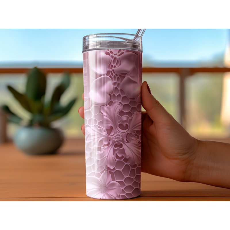 Choose Handmade Tumblers 591ml Vacuum Insulated Stainless Steel (18/8) Travel Tumbler with Straw