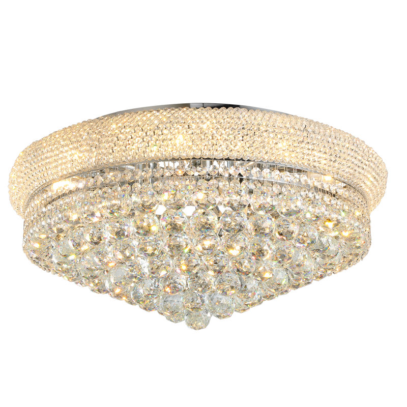 Kenshia Crystal Flush Mount, Chrome