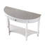Console demi-lune en bois massif avec tiroir et tablette-537646102