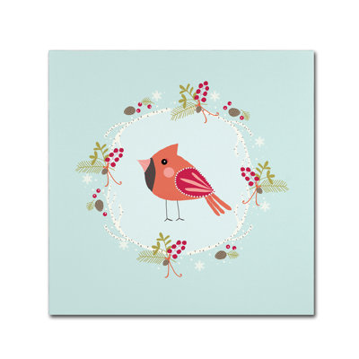 'Winter Bird' Graphic Art Print on Wrapped Canvas